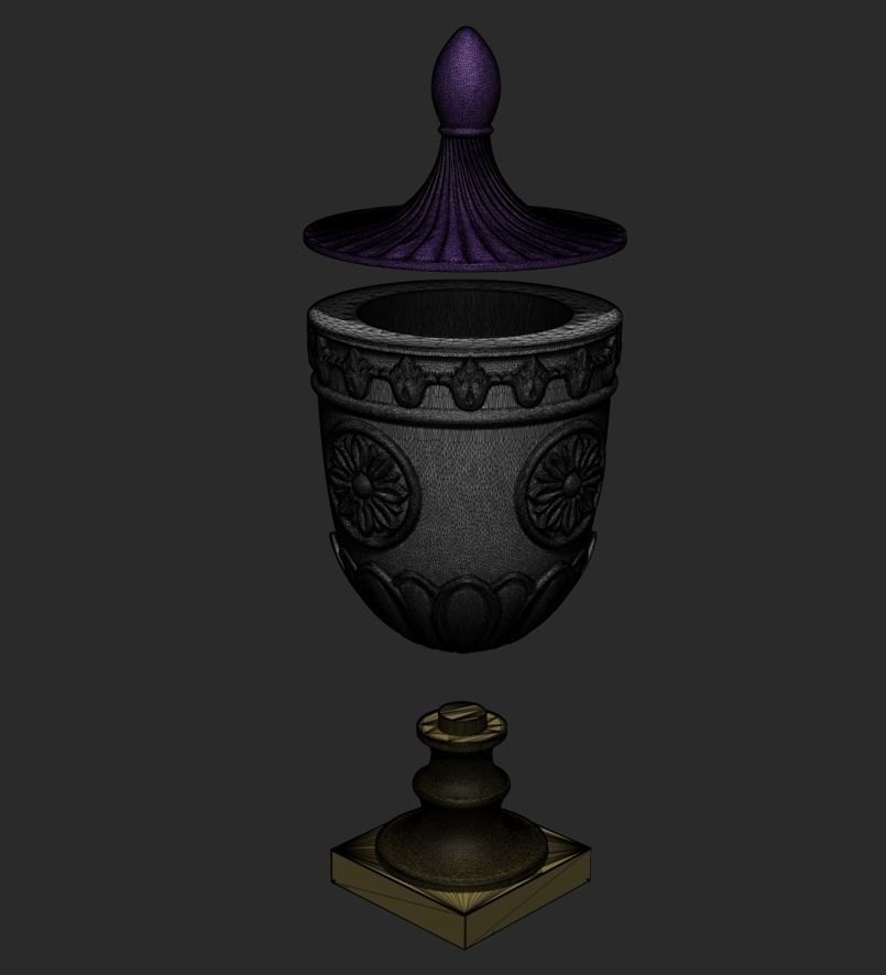 10 Classical Vases and Urns 3D model_29