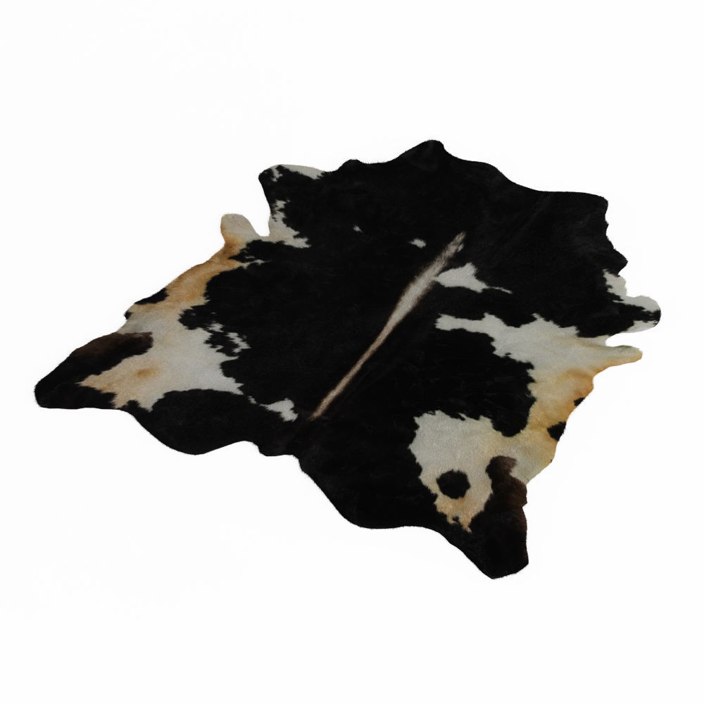 European Handmade Cowhide Rug 3D model_1