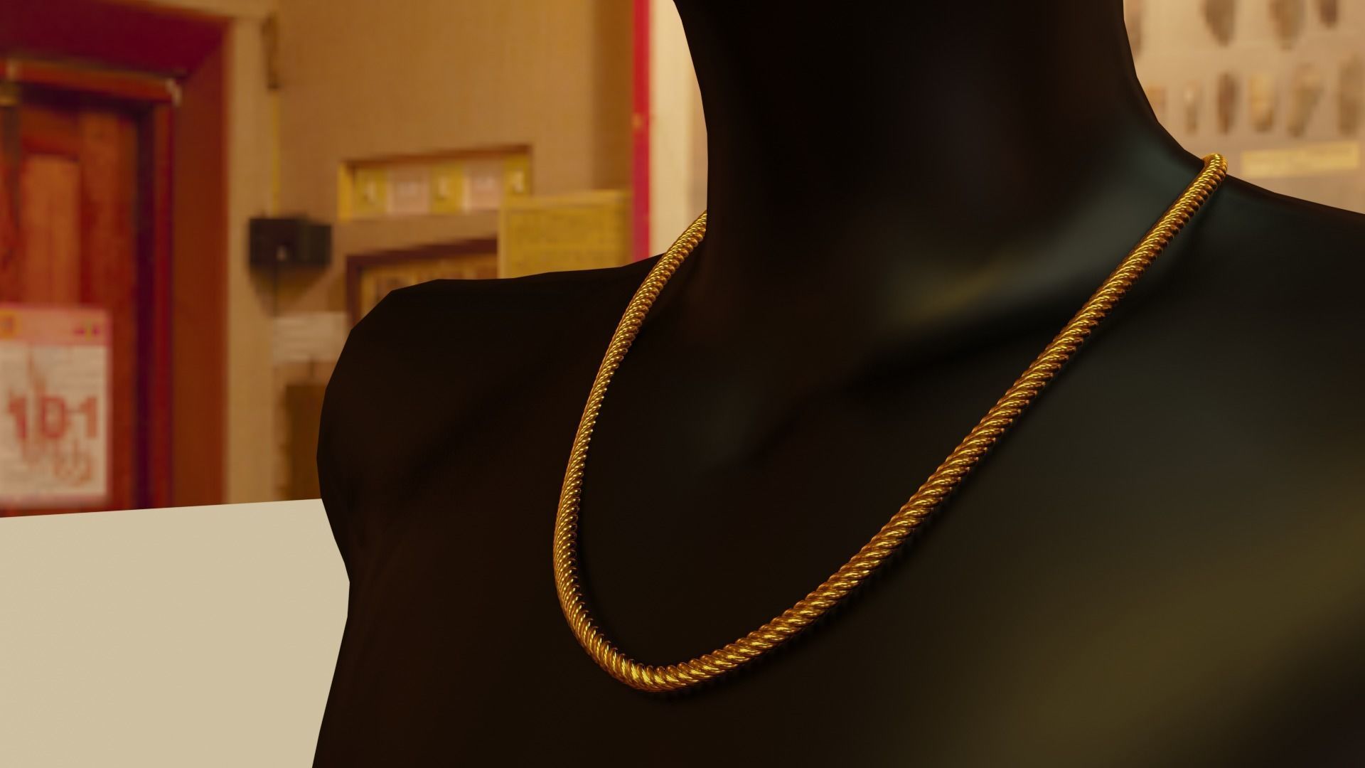 GOLD CHAIN A 3D print model_1