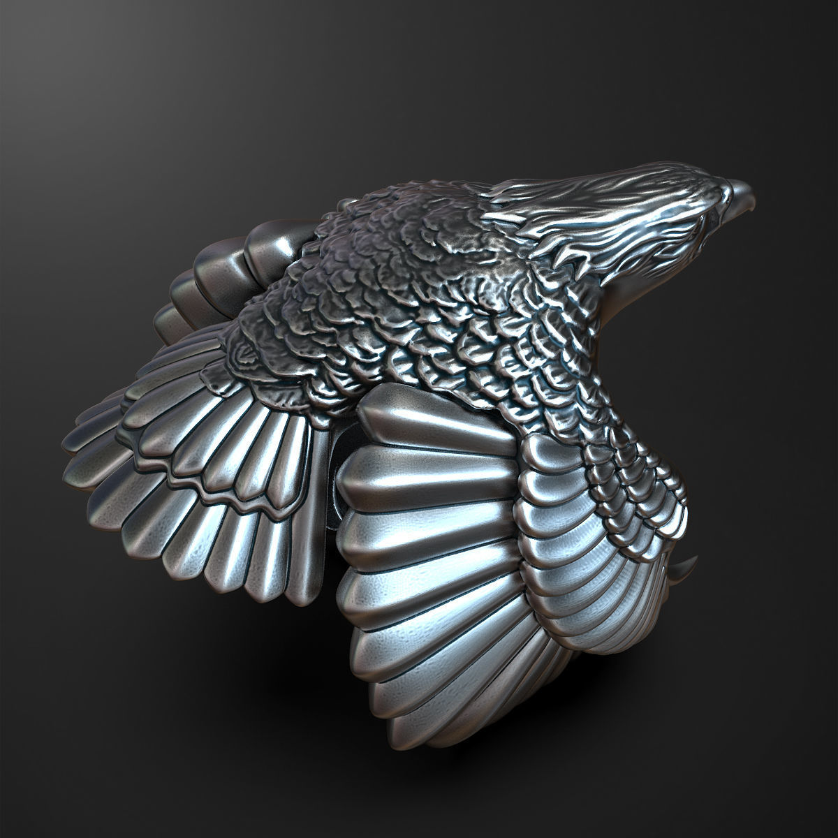 Eagle Ring 3D print model_6