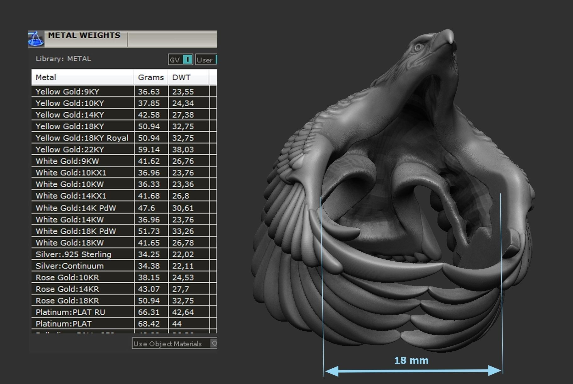 Eagle Ring 3D print model_11