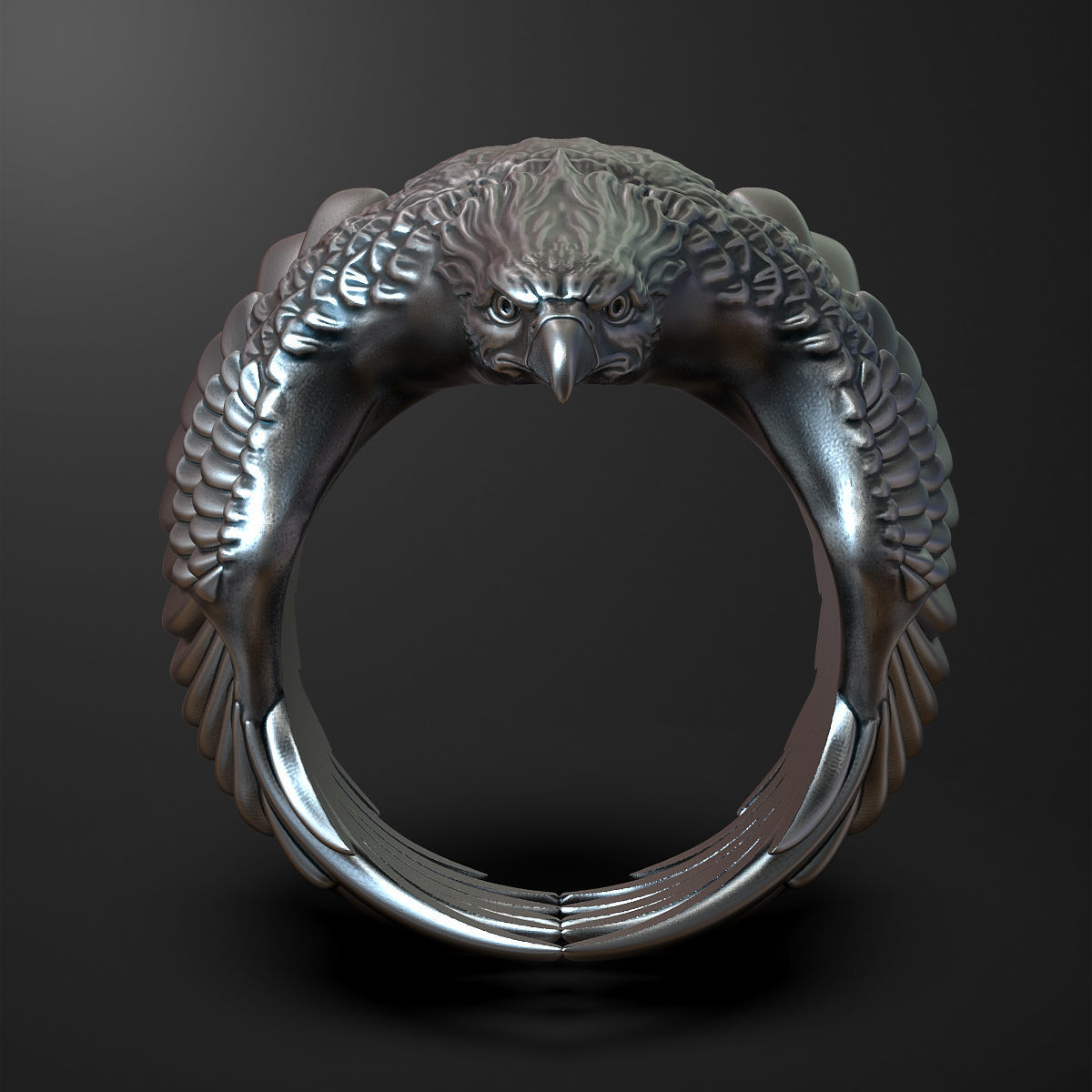 Eagle Ring 3D print model_2