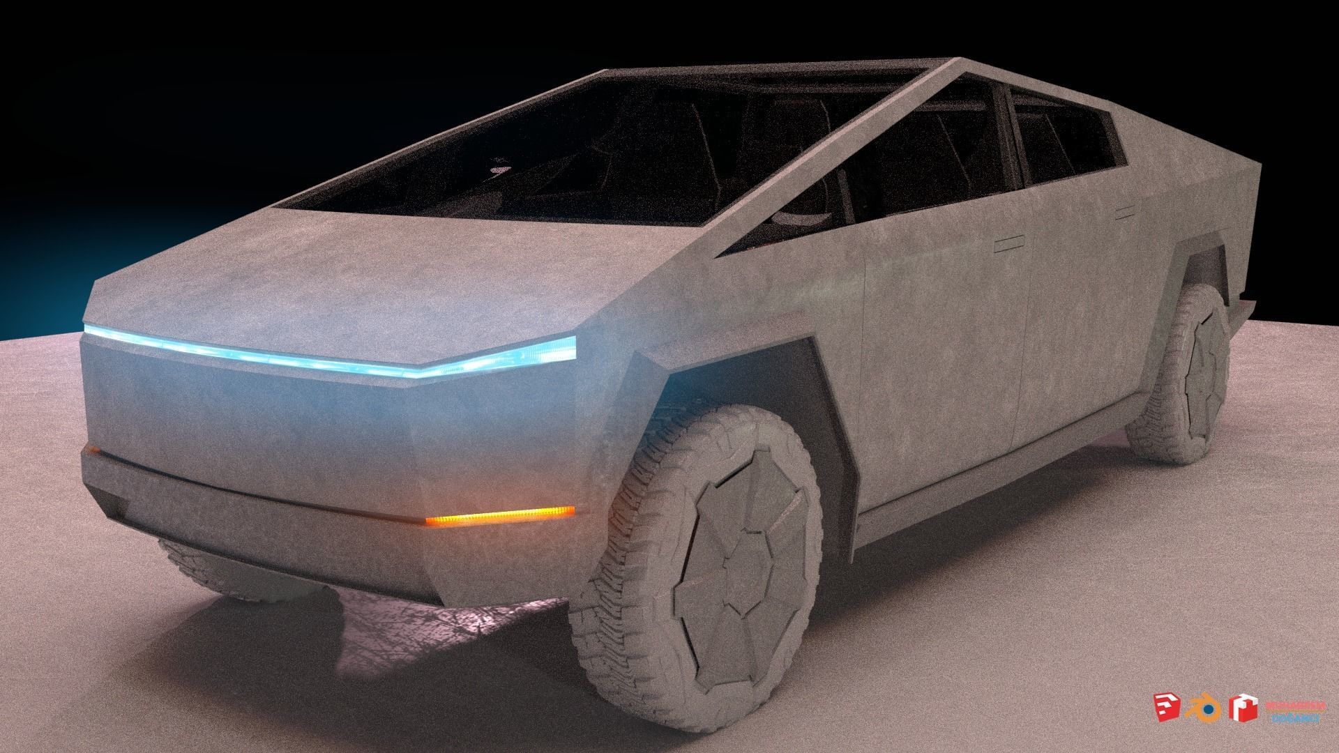 Tesla Cybertruck Free 3D model_1