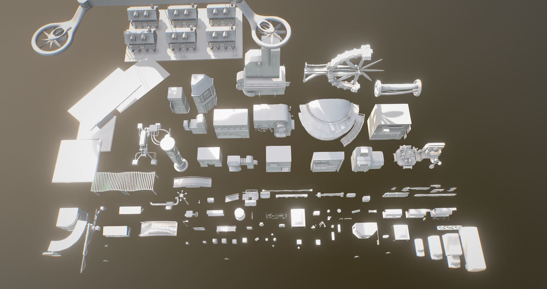 Cyberpunk City Pack Low-poly 3D model_1