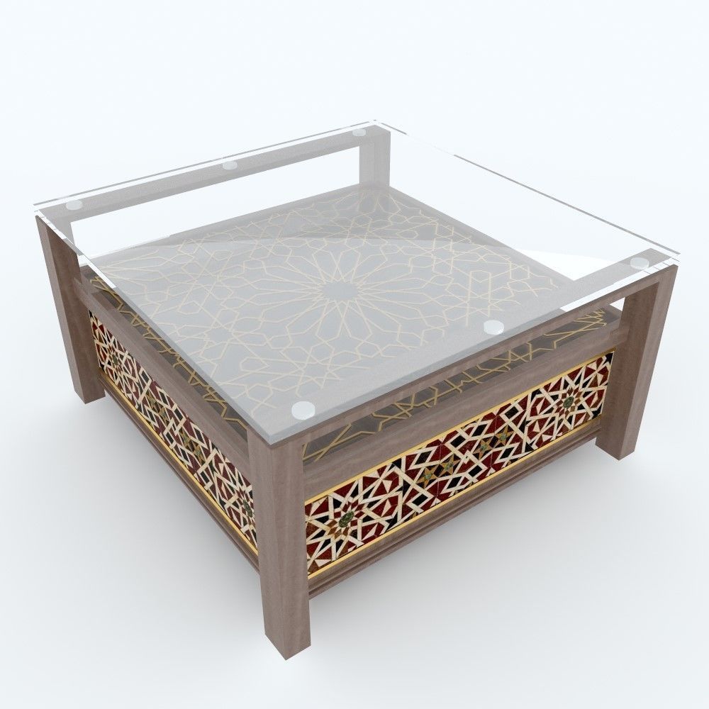 Arabic Table Free 3D model_8