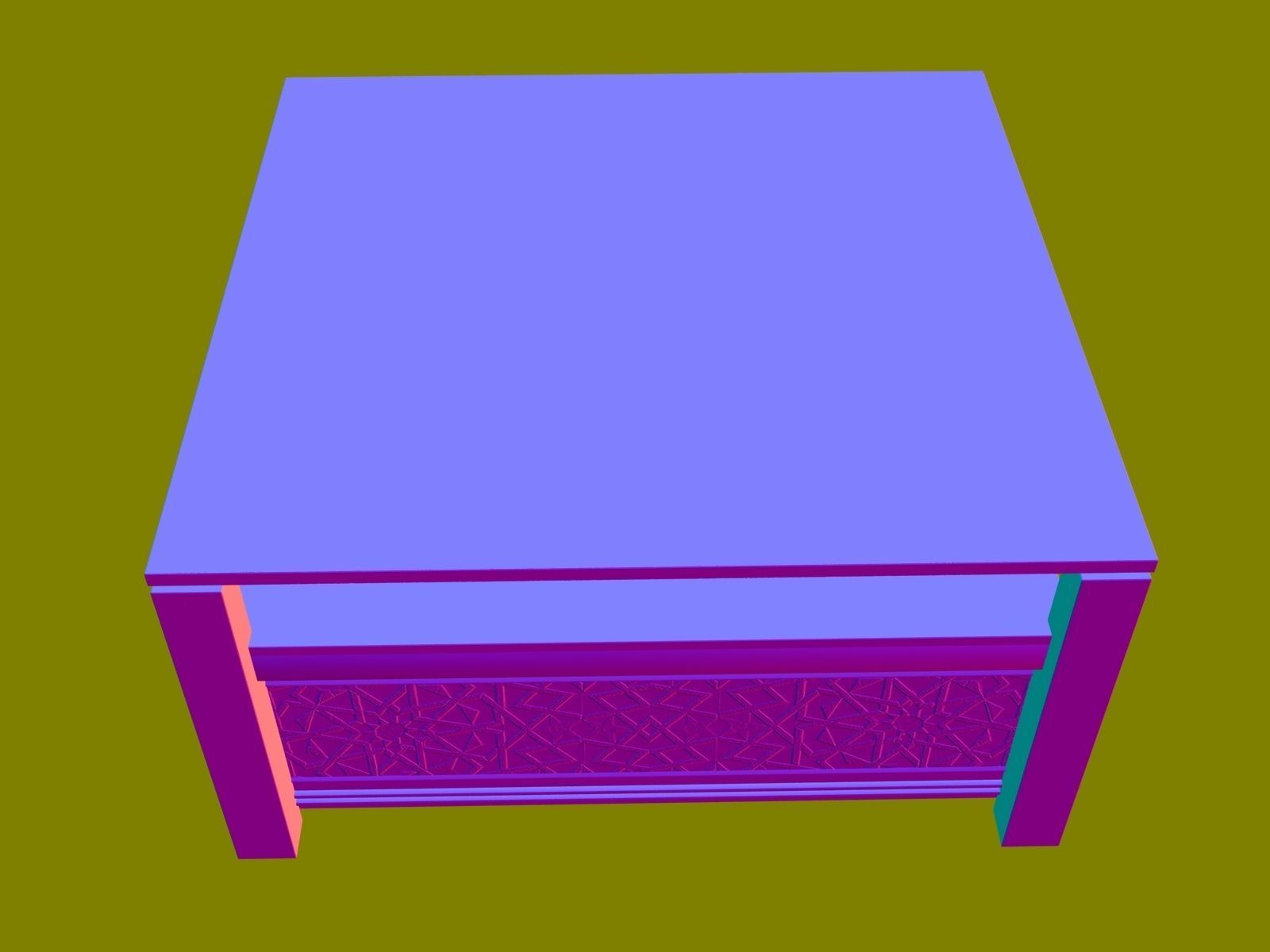 Arabic Table Free 3D model_18