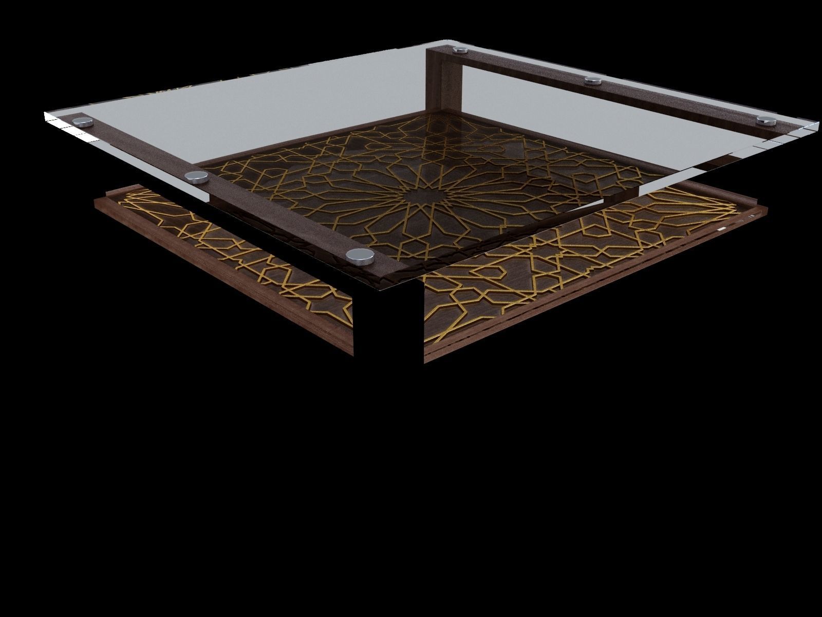 Arabic Table Free 3D model_16