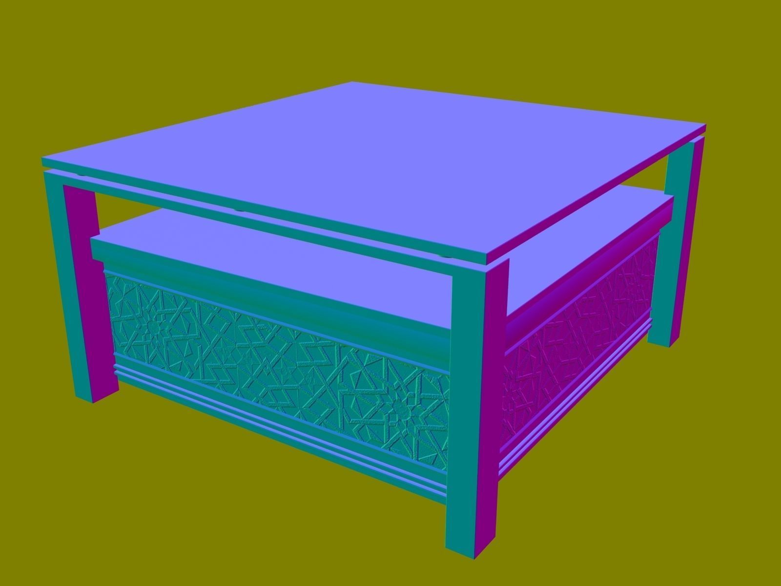 Arabic Table Free 3D model_19
