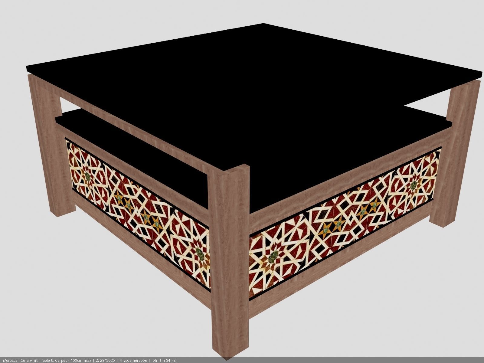 Arabic Table Free 3D model_17