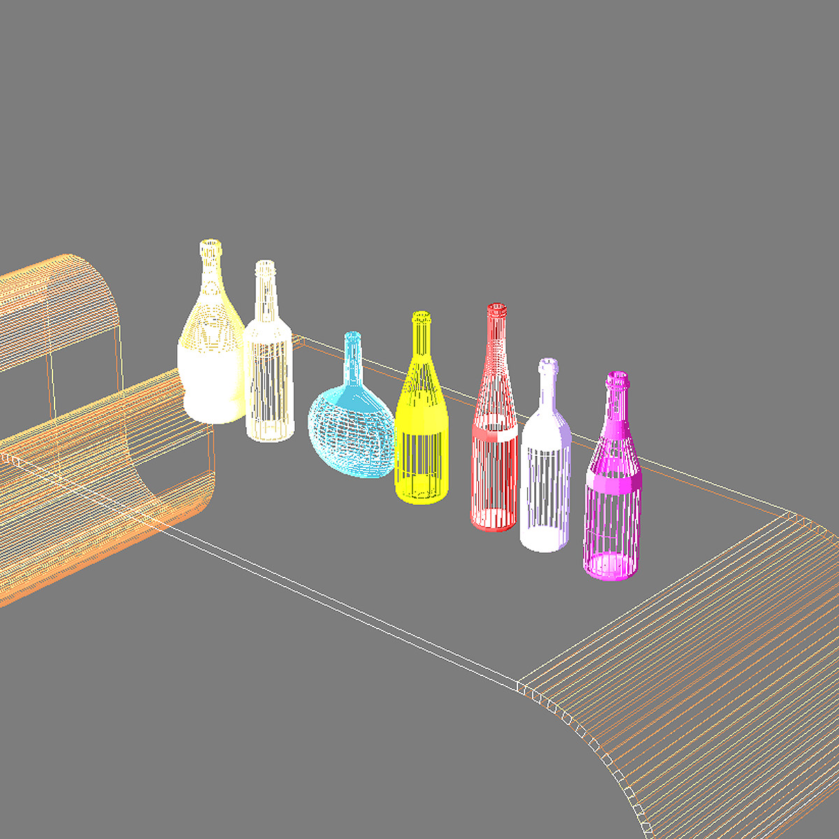 Luxury Wine Bottles MAX 2011 3D model_6