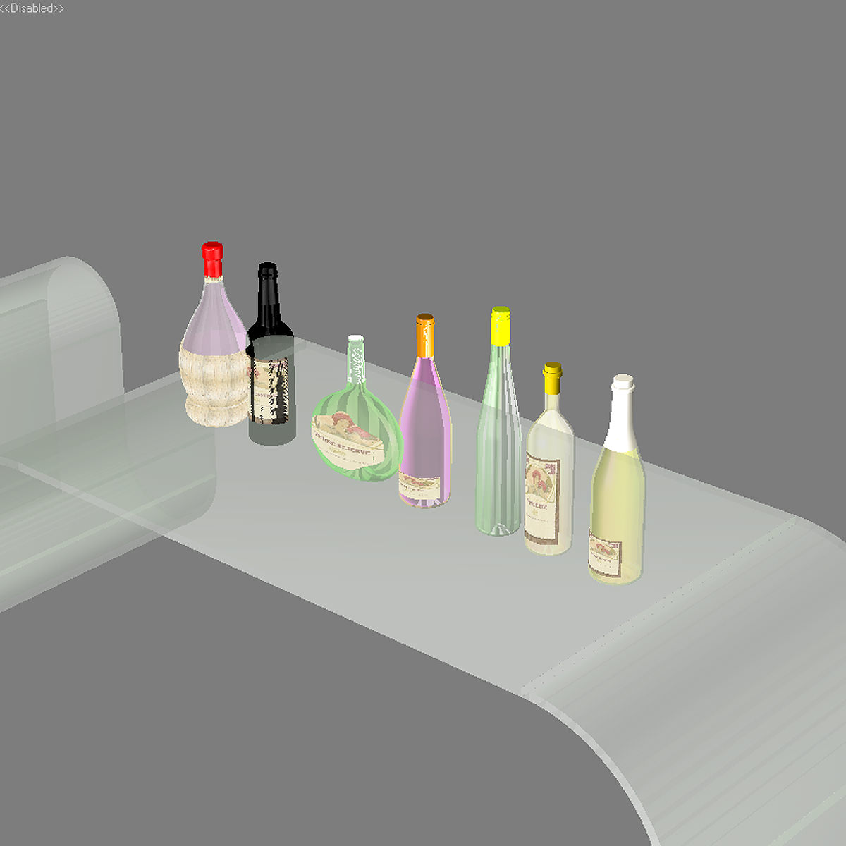 Luxury Wine Bottles MAX 2011 3D model_3