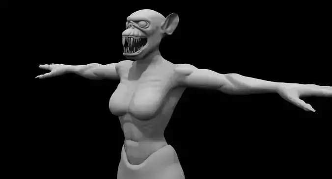 ghost 3d model woman
