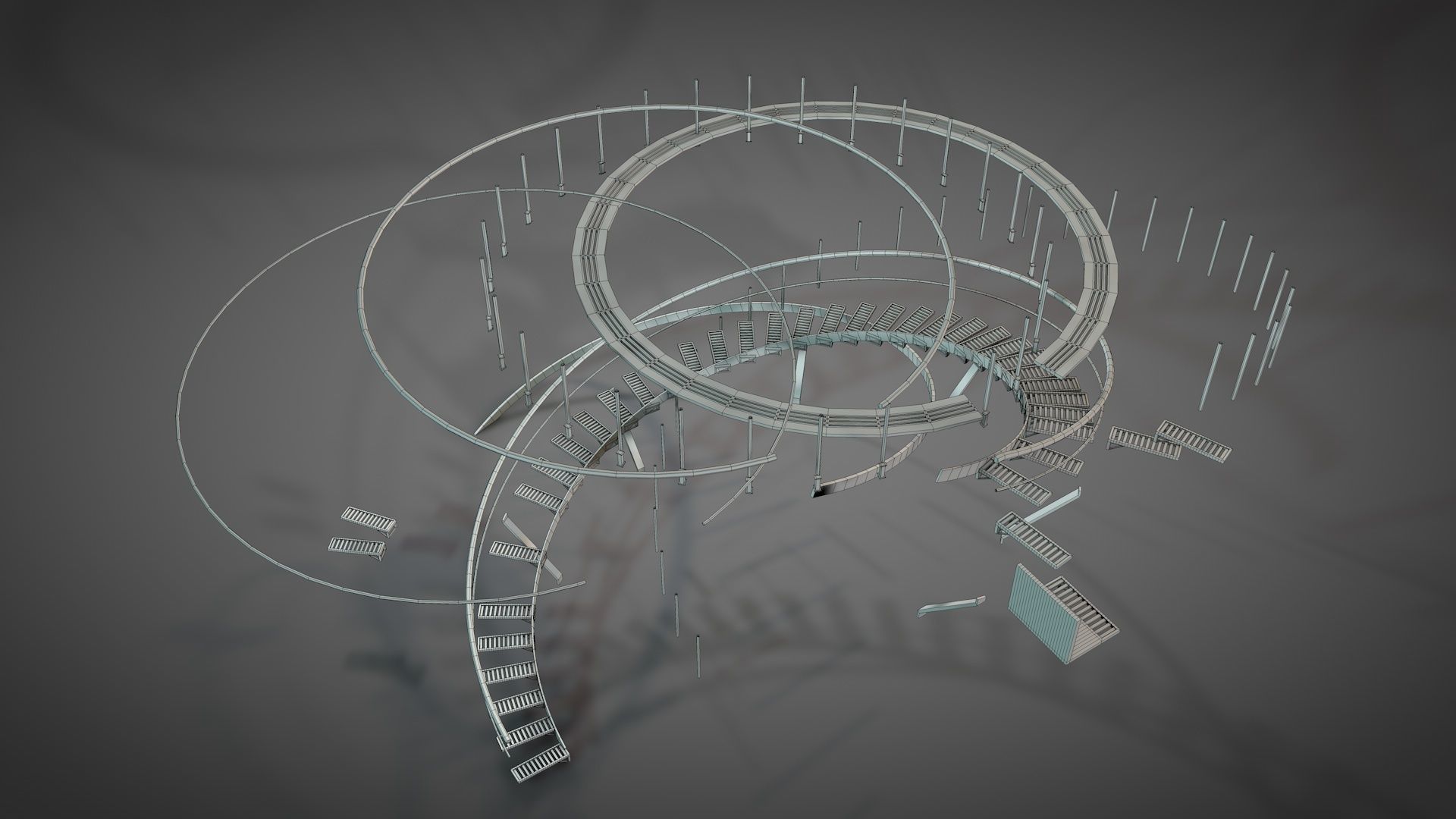 Oil Storage Platform 3D model_19