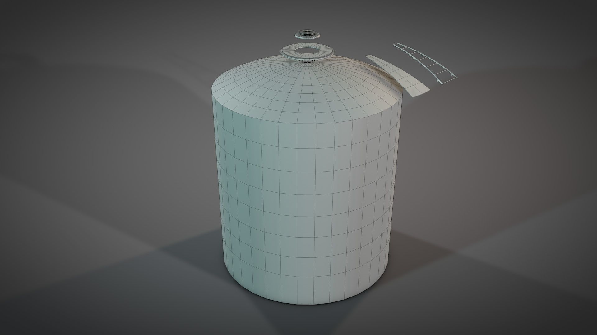 Oil Storage Platform 3D model_17