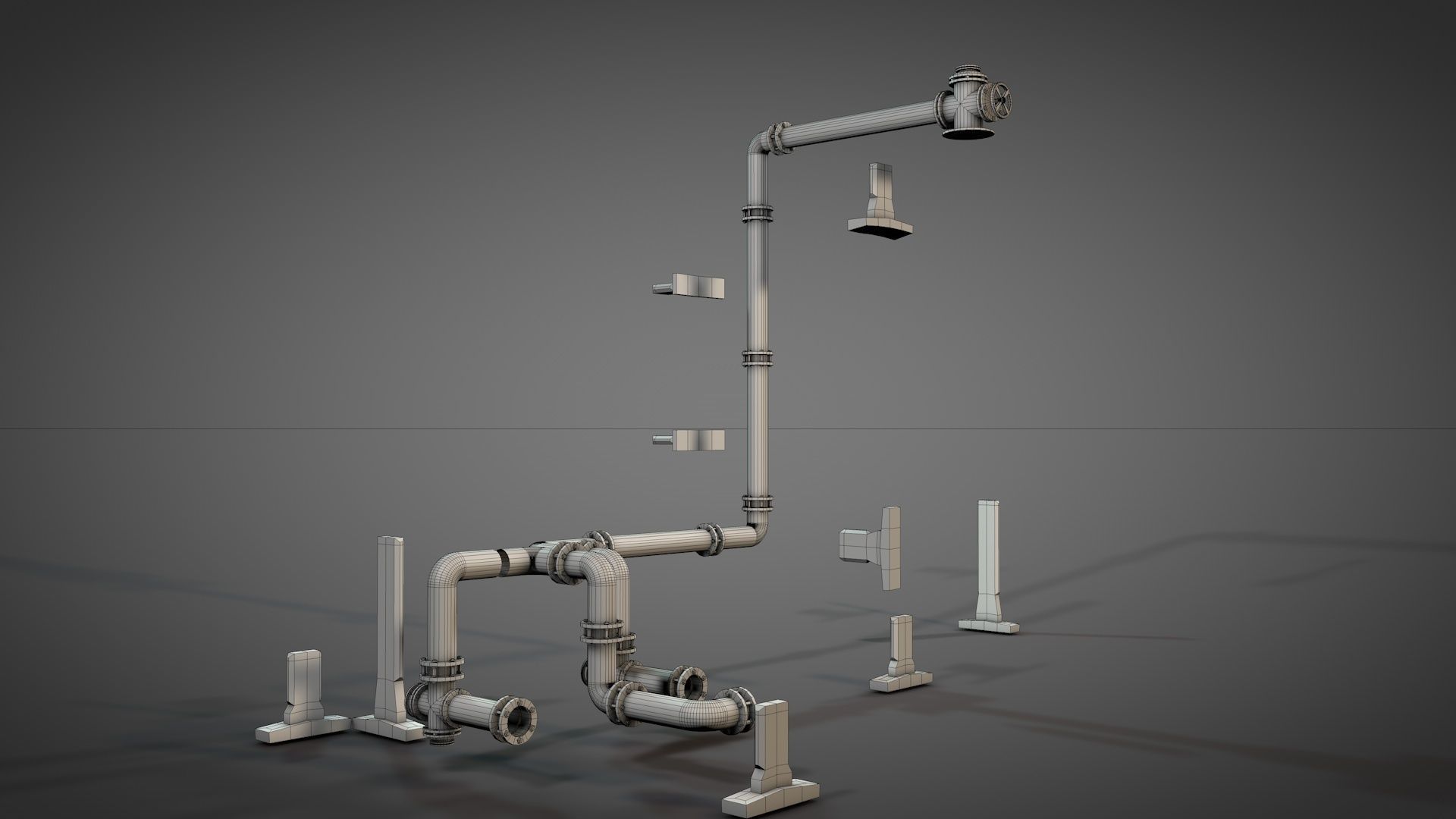 Oil Storage Platform 3D model_20