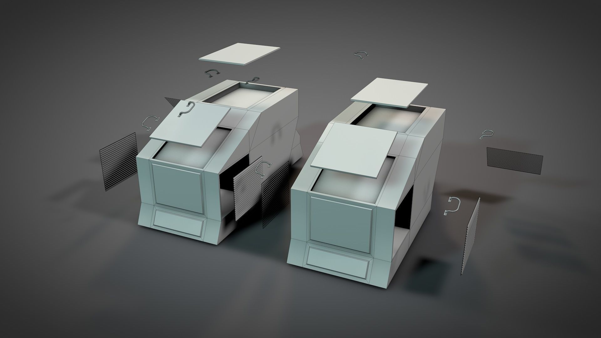 Oil Storage Platform 3D model_16