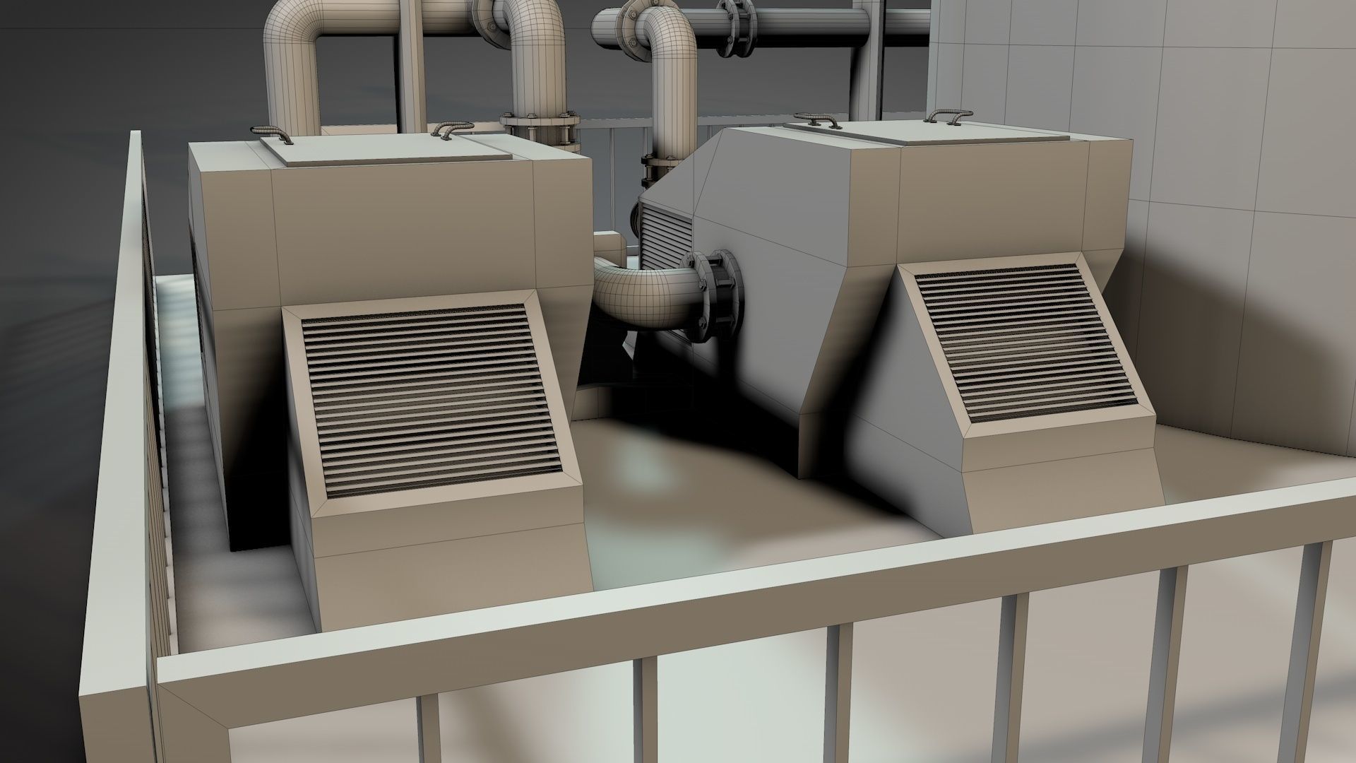 Oil Storage Platform 3D model_22