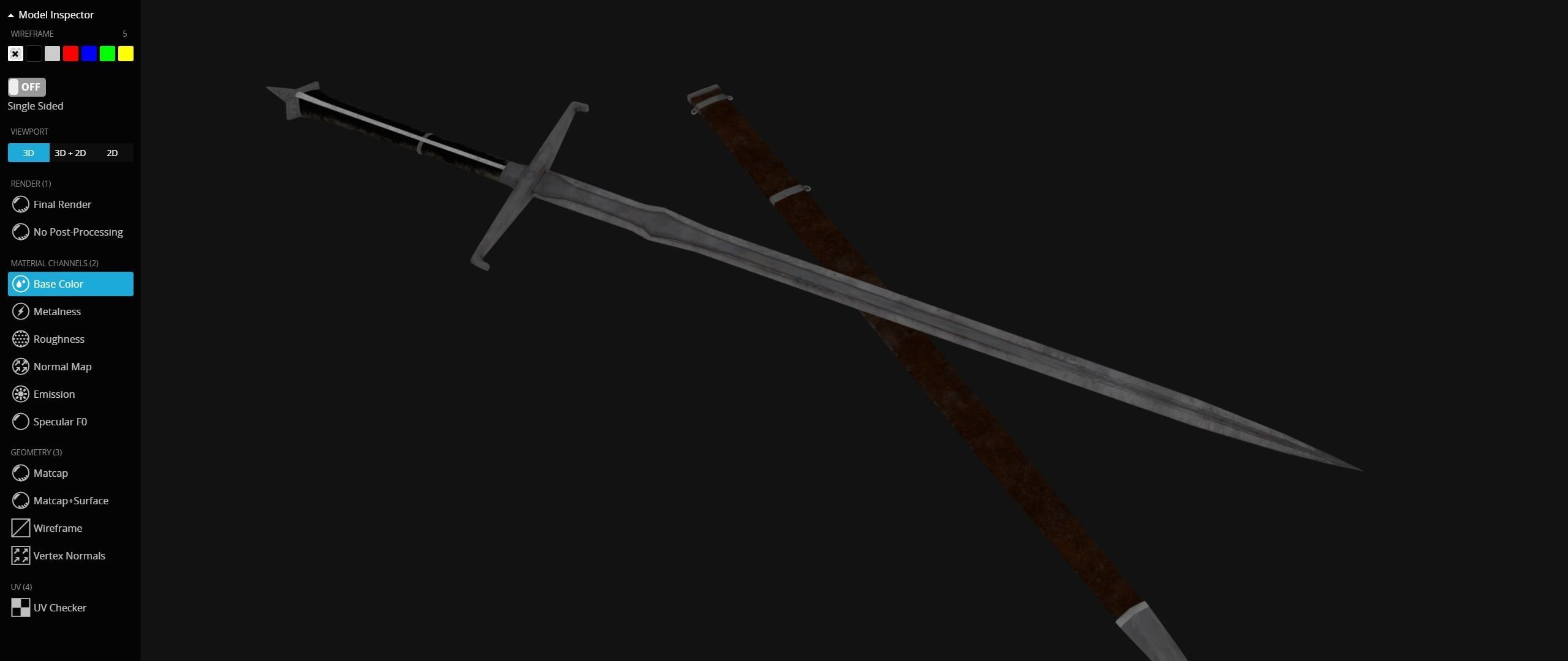 Demon Knight Sword Low-poly 3D model_12