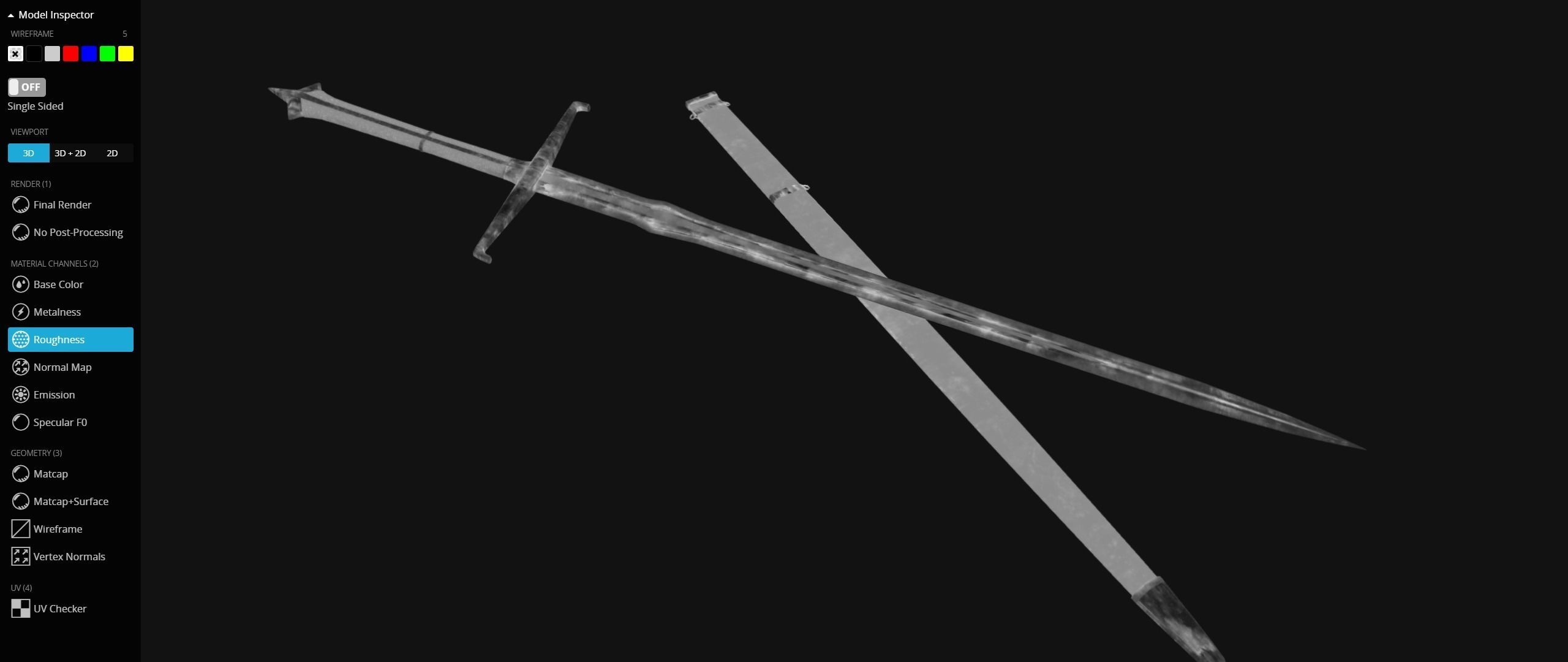 Demon Knight Sword Low-poly 3D model_14