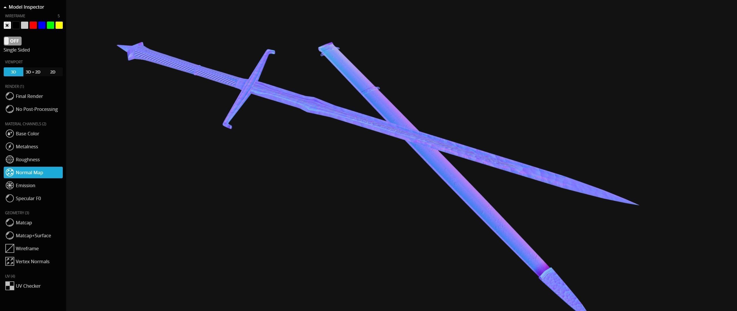 Demon Knight Sword Low-poly 3D model_15