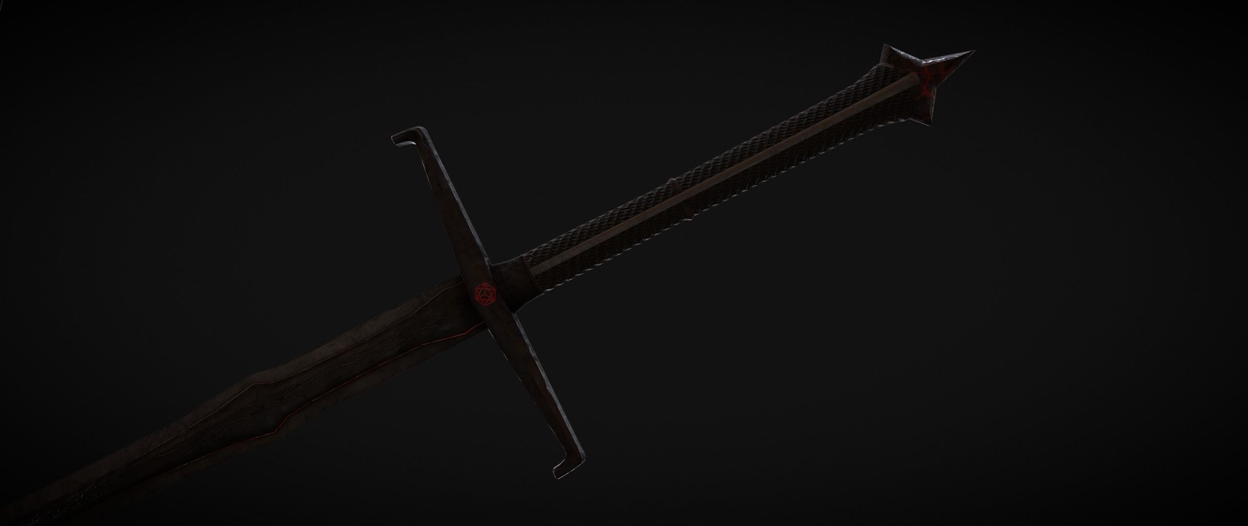 Demon Knight Sword Low-poly 3D model_5