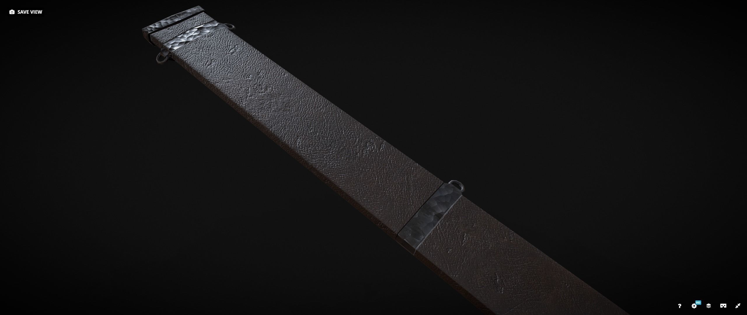 Demon Knight Sword Low-poly 3D model_3