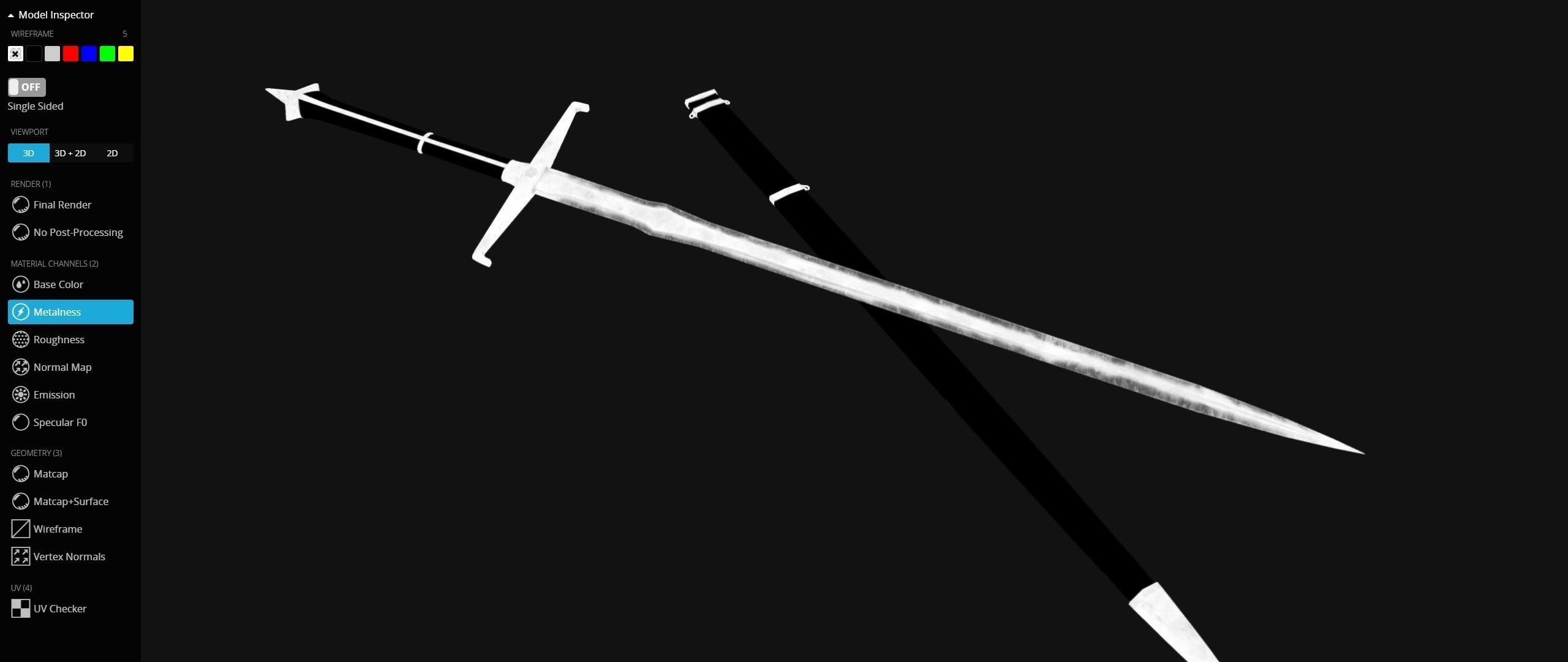 Demon Knight Sword Low-poly 3D model_13