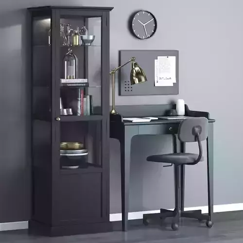 Workplace set with LOMMARP Desk