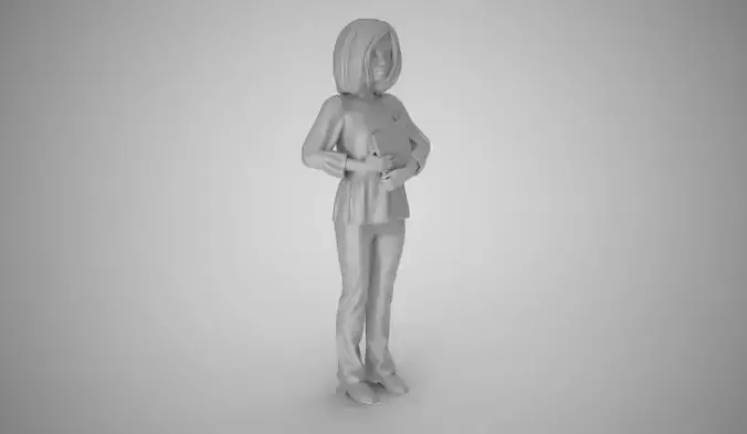 Teacher woman in suit 3D print model