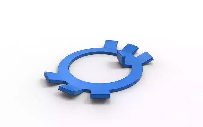 Locking tab washer 3D model