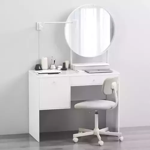 SYVDE dressing table and decor