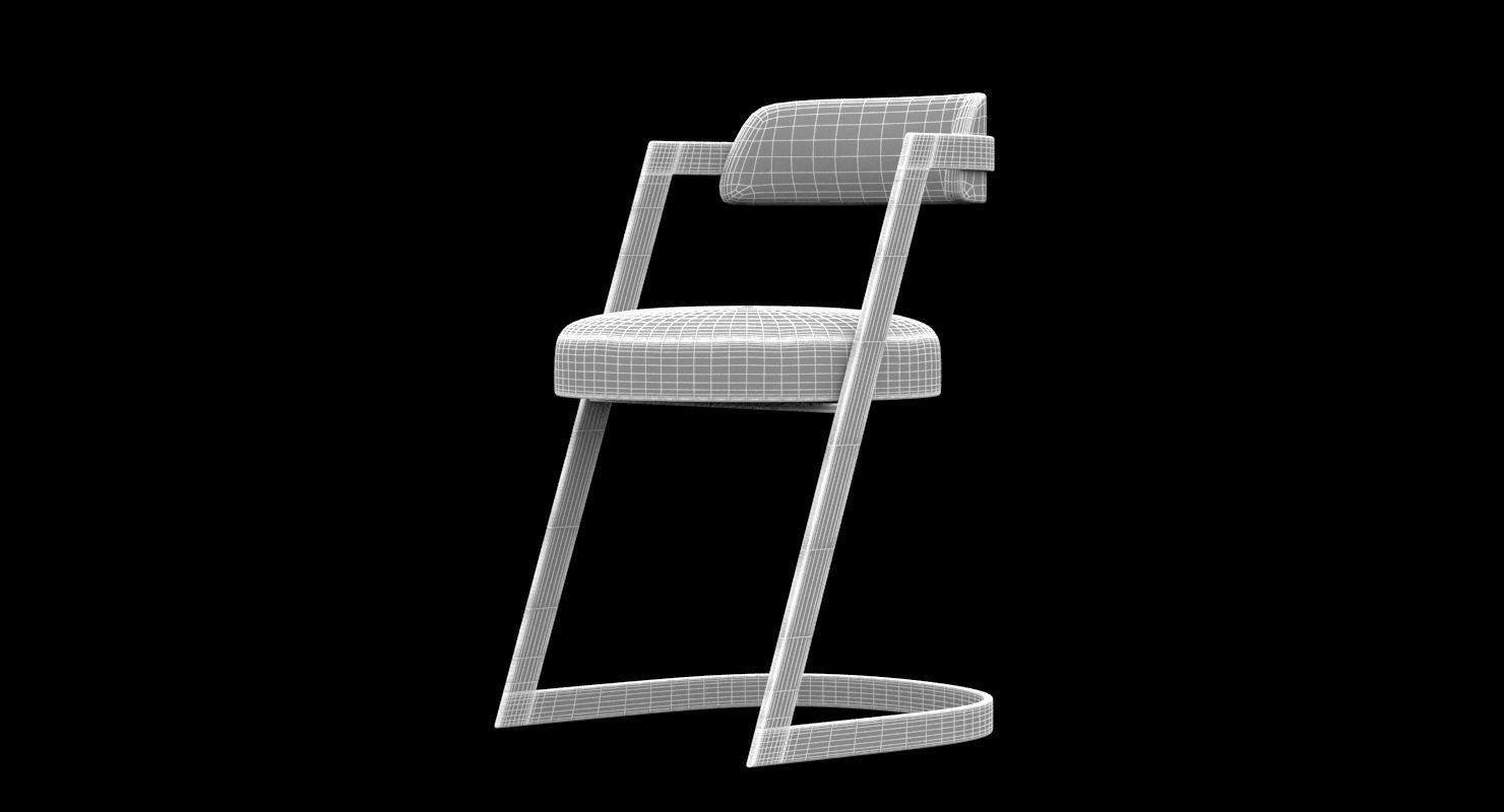 Studio Dining Chair Kelly Wearstler 3D model_6