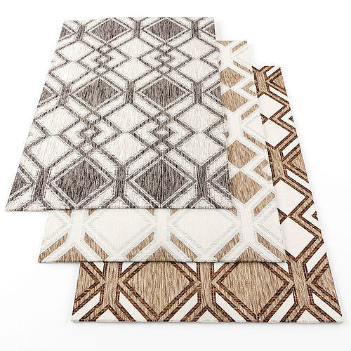 Rugs-721 geometric rugs Low-poly 3D model