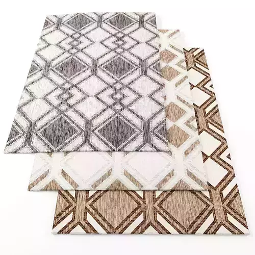 Rugs-721 geometric rugs Low-poly 3D model