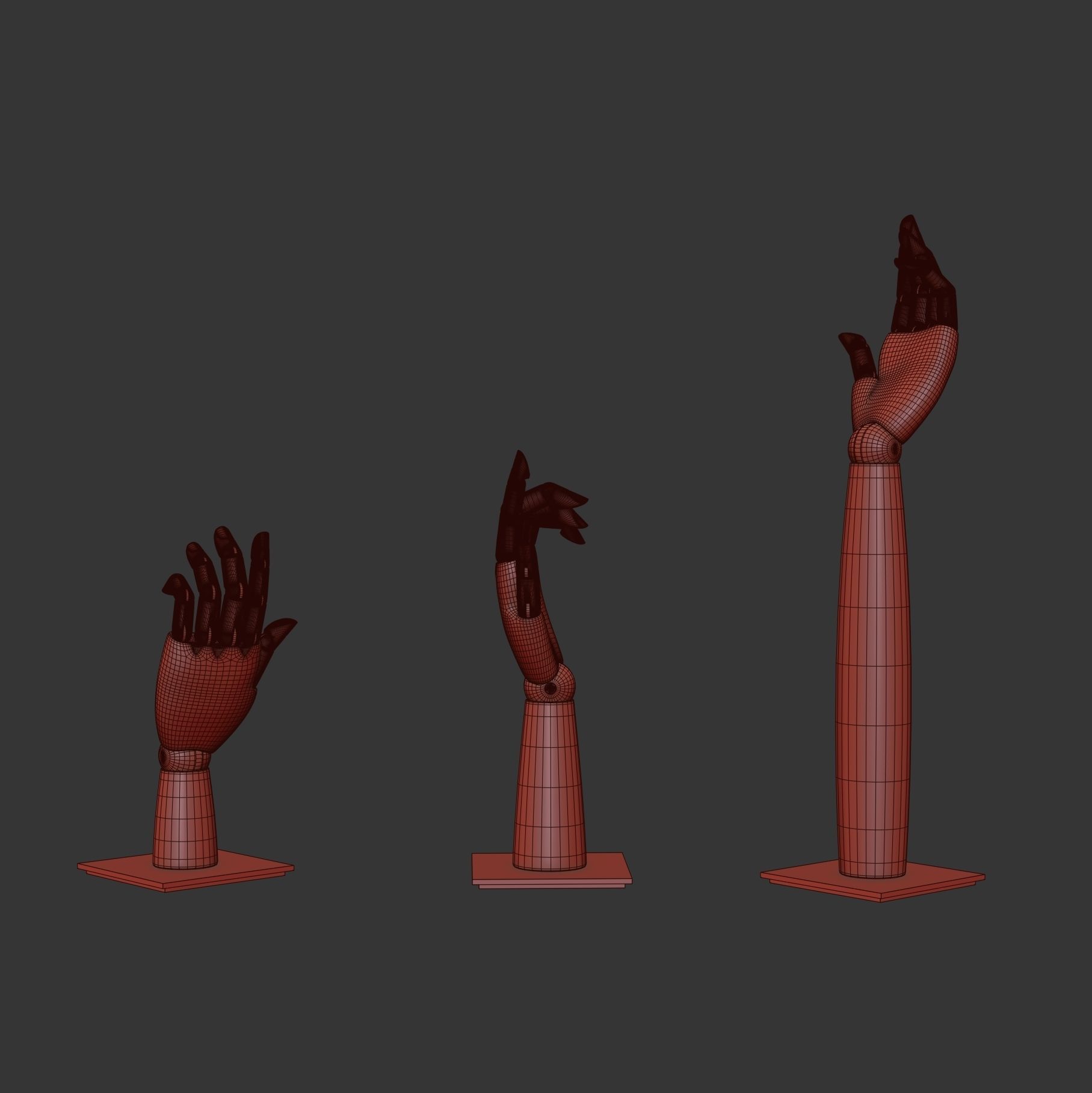 Mannequin collection 84 absolute vintage accessories hands 3D model_5