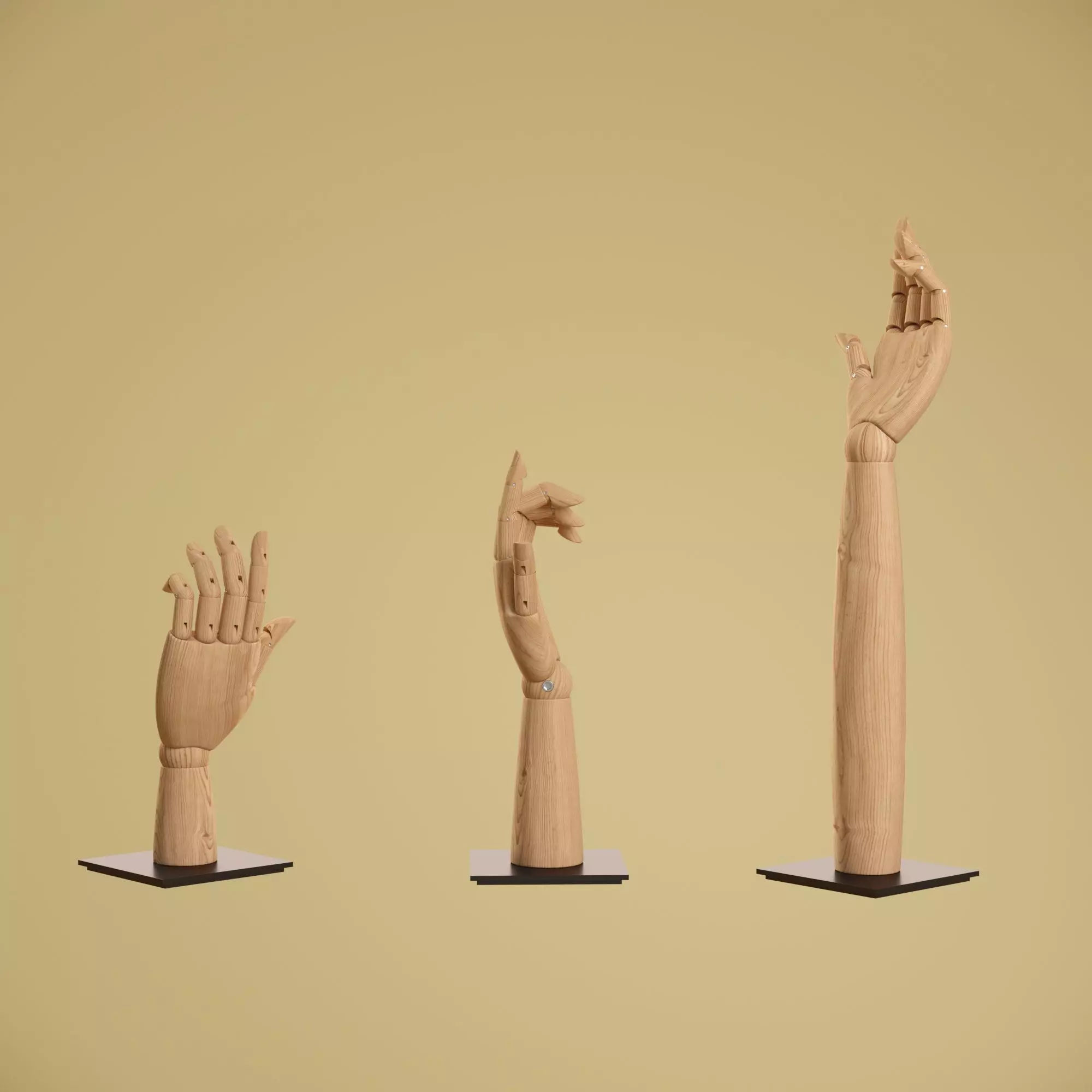 Mannequin collection 84 absolute vintage accessories hands 3D model_0