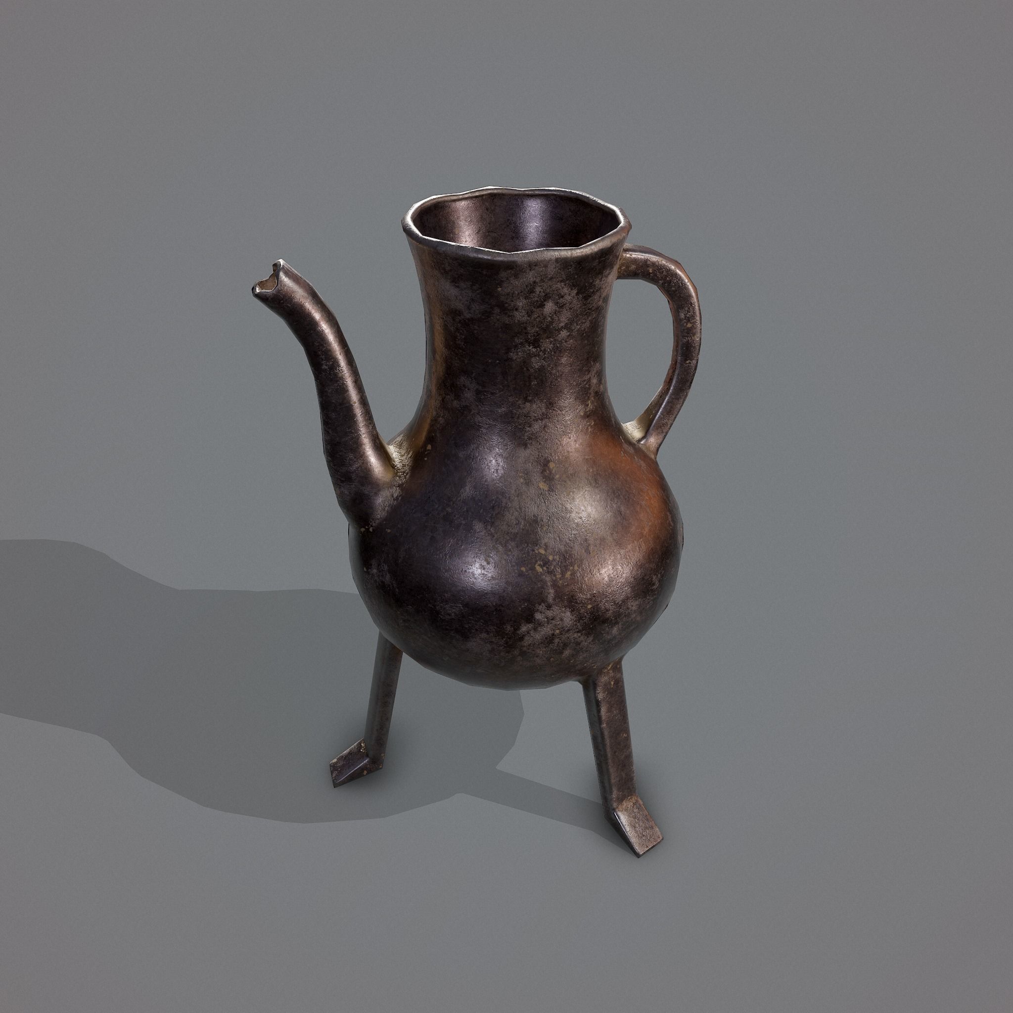 Medieval Style Serving Pitcher Low-poly 3D model_18