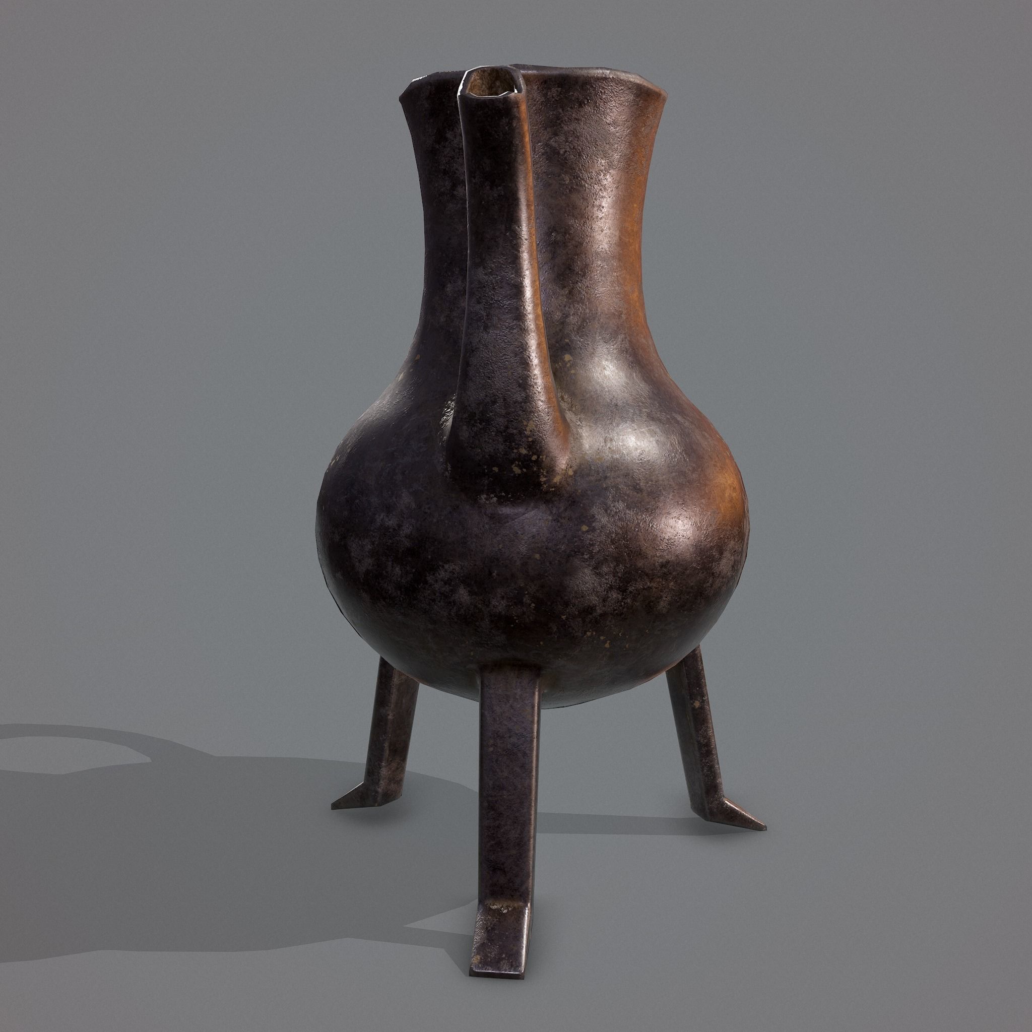 Medieval Style Serving Pitcher Low-poly 3D model_5