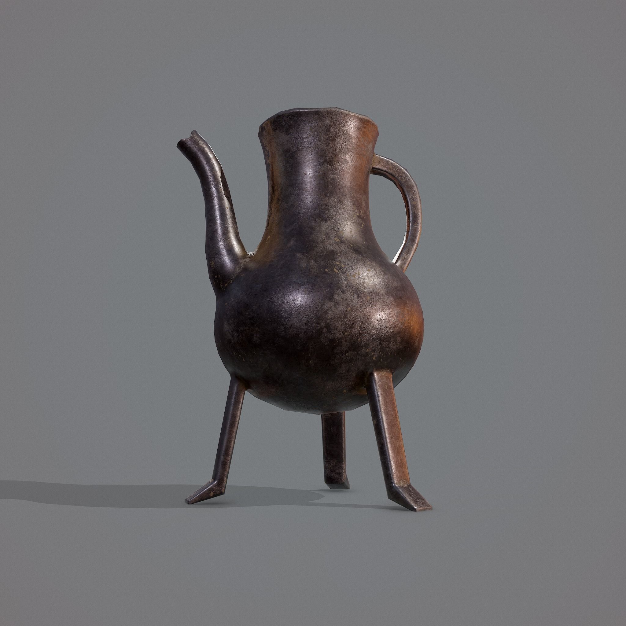 Medieval Style Serving Pitcher Low-poly 3D model_16