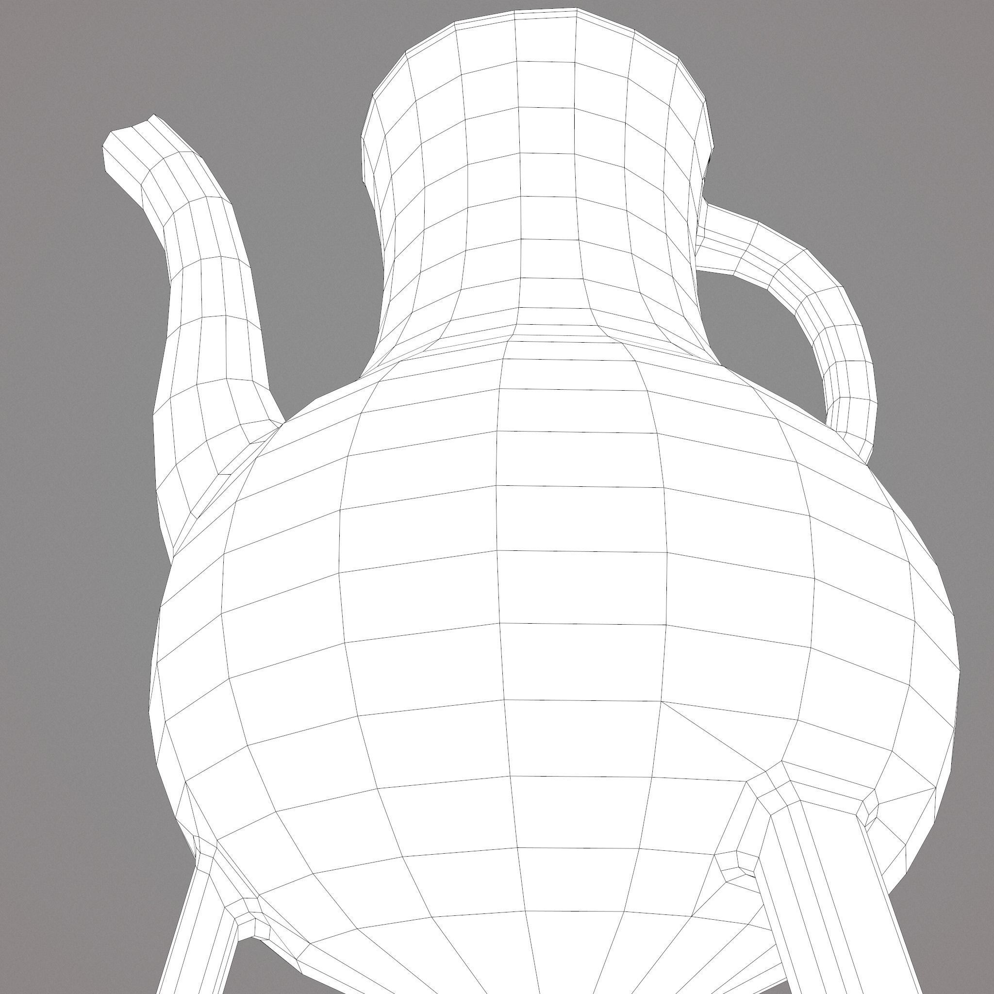 Medieval Style Serving Pitcher Low-poly 3D model_29
