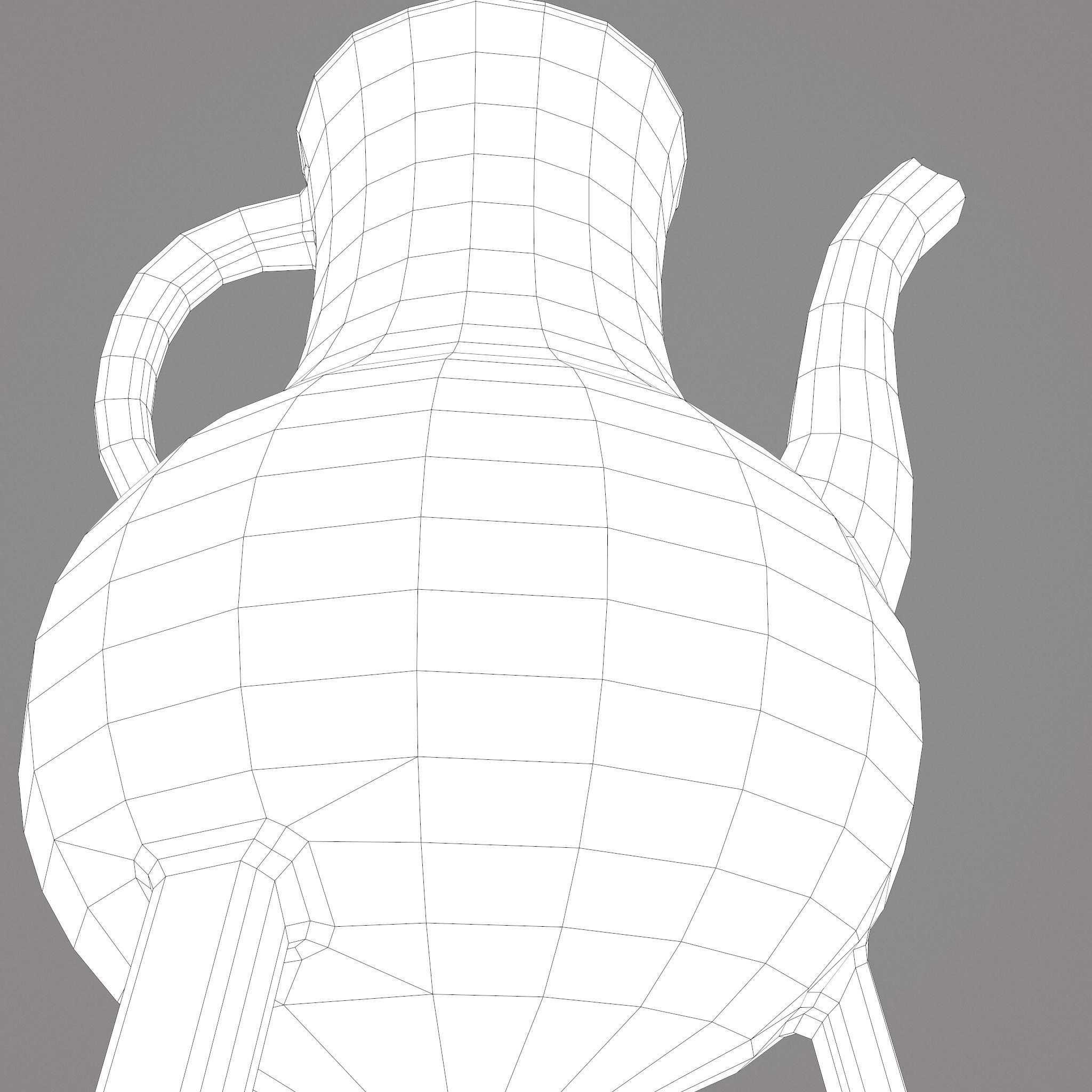 Medieval Style Serving Pitcher Low-poly 3D model_30