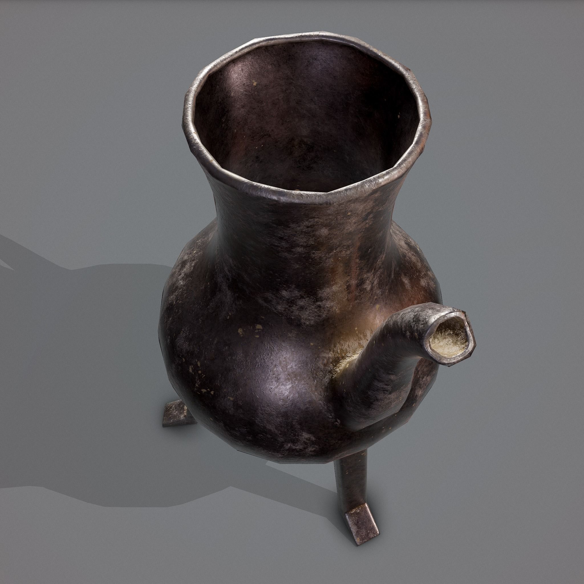 Medieval Style Serving Pitcher Low-poly 3D model_22