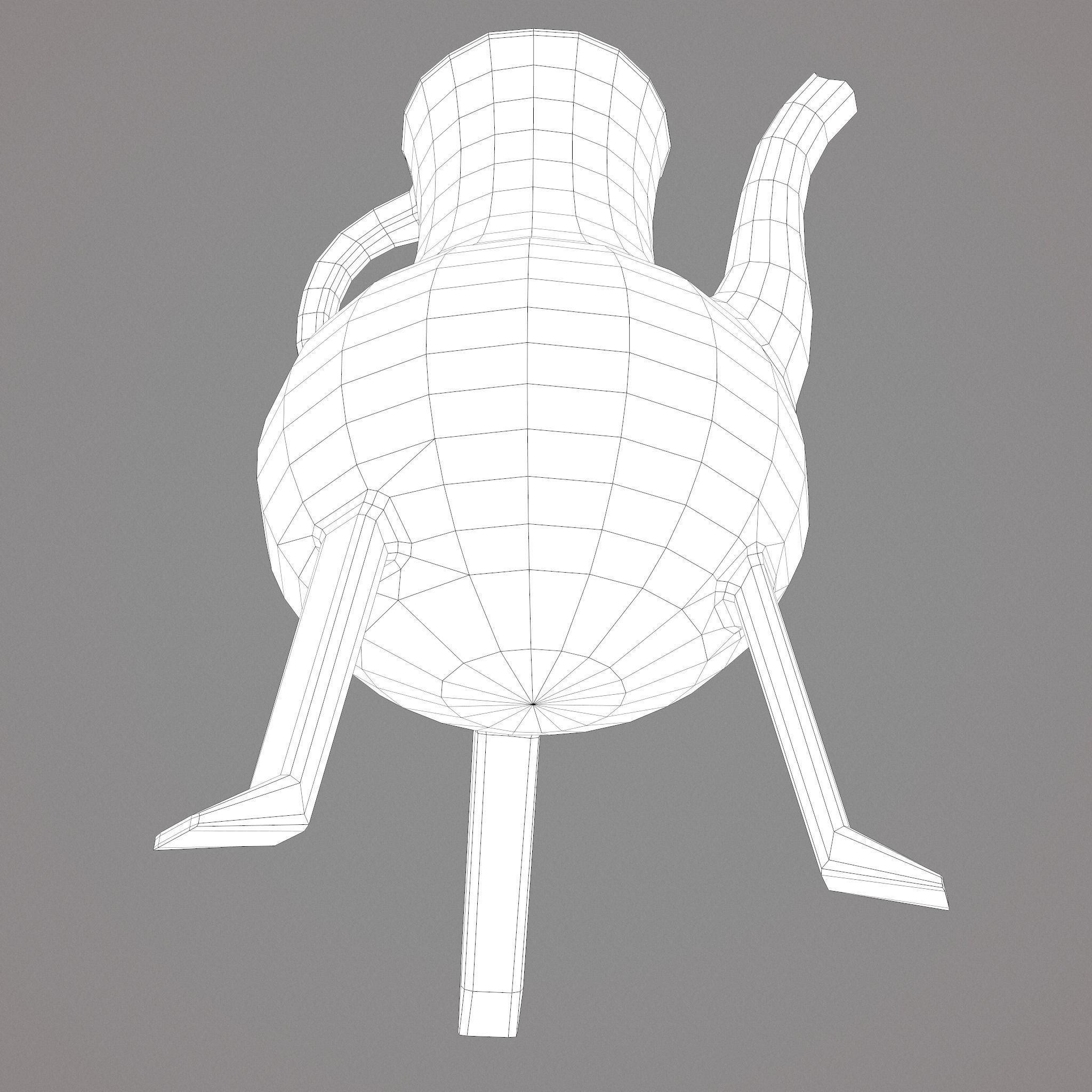 Medieval Style Serving Pitcher Low-poly 3D model_41