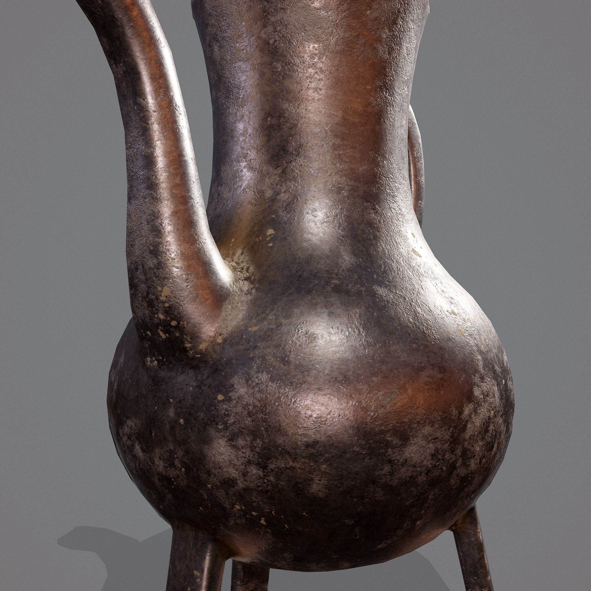 Medieval Style Serving Pitcher Low-poly 3D model_27