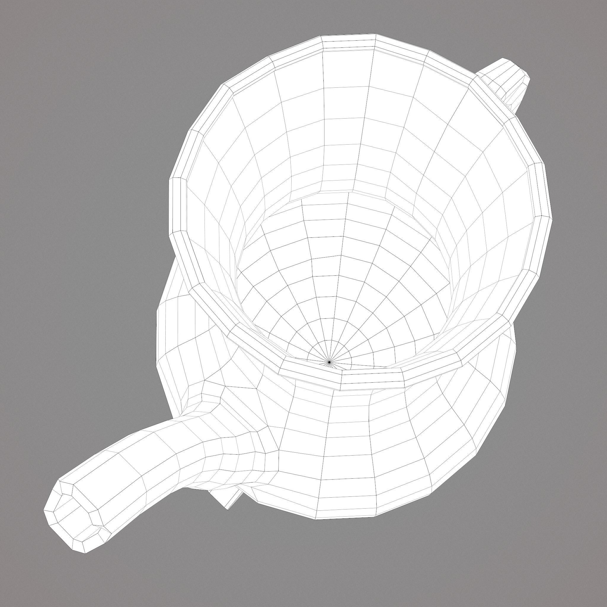 Medieval Style Serving Pitcher Low-poly 3D model_32