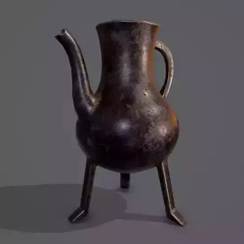 Medieval Style Serving Pitcher Low-poly 3D model