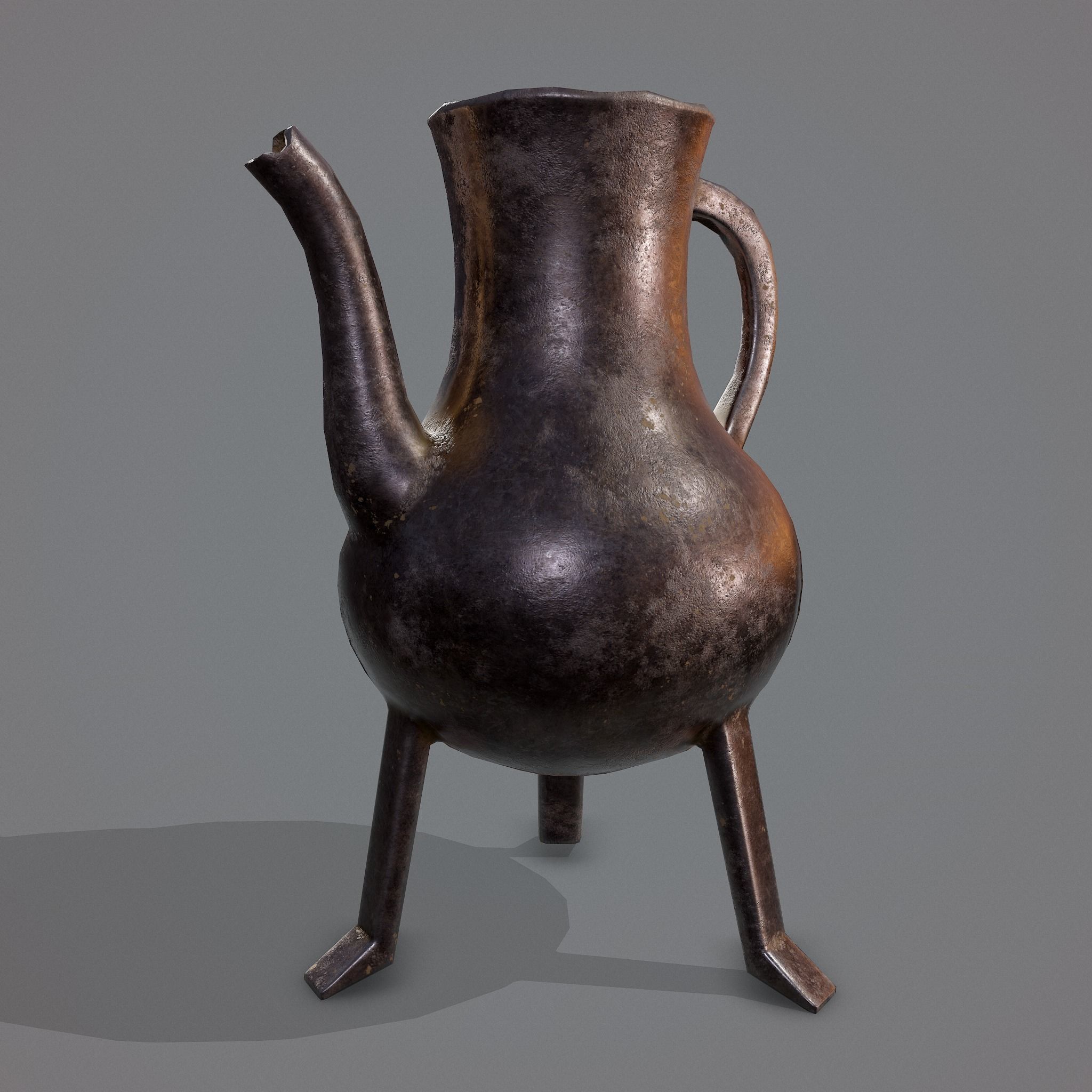 Medieval Style Serving Pitcher Low-poly 3D model_4