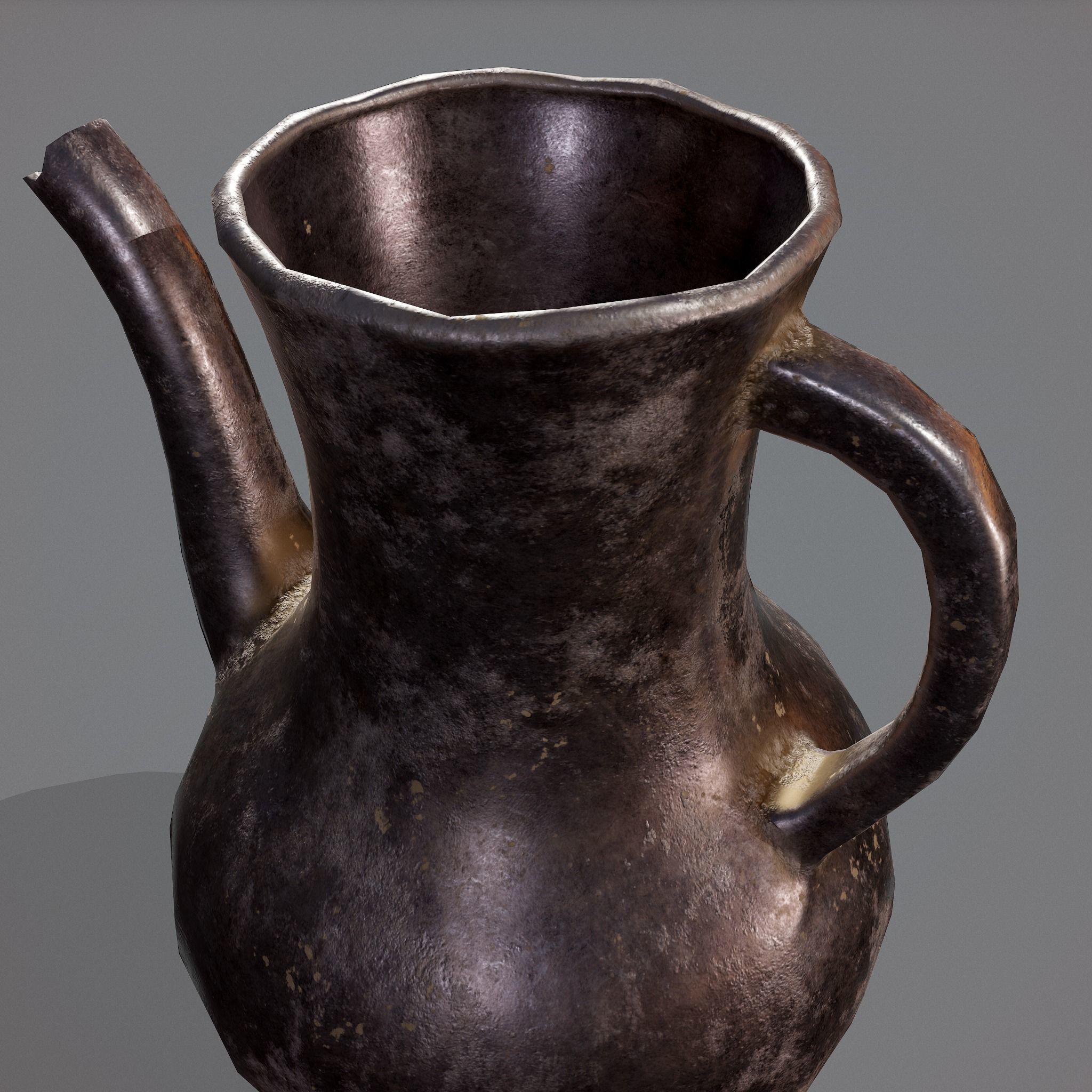 Medieval Style Serving Pitcher Low-poly 3D model_24