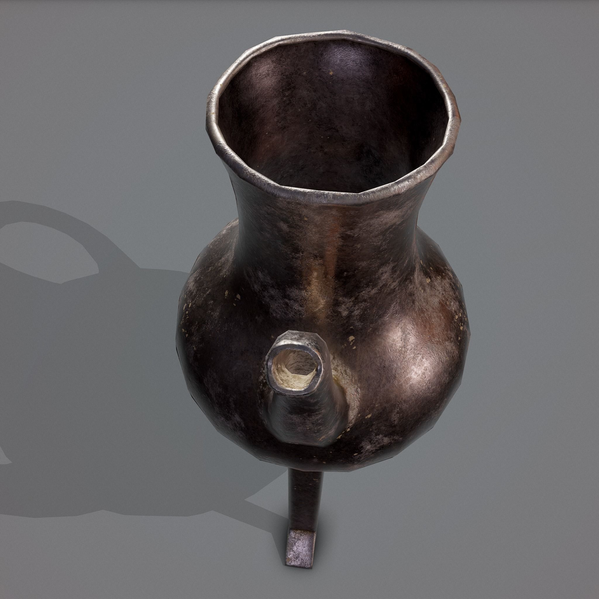 Medieval Style Serving Pitcher Low-poly 3D model_21