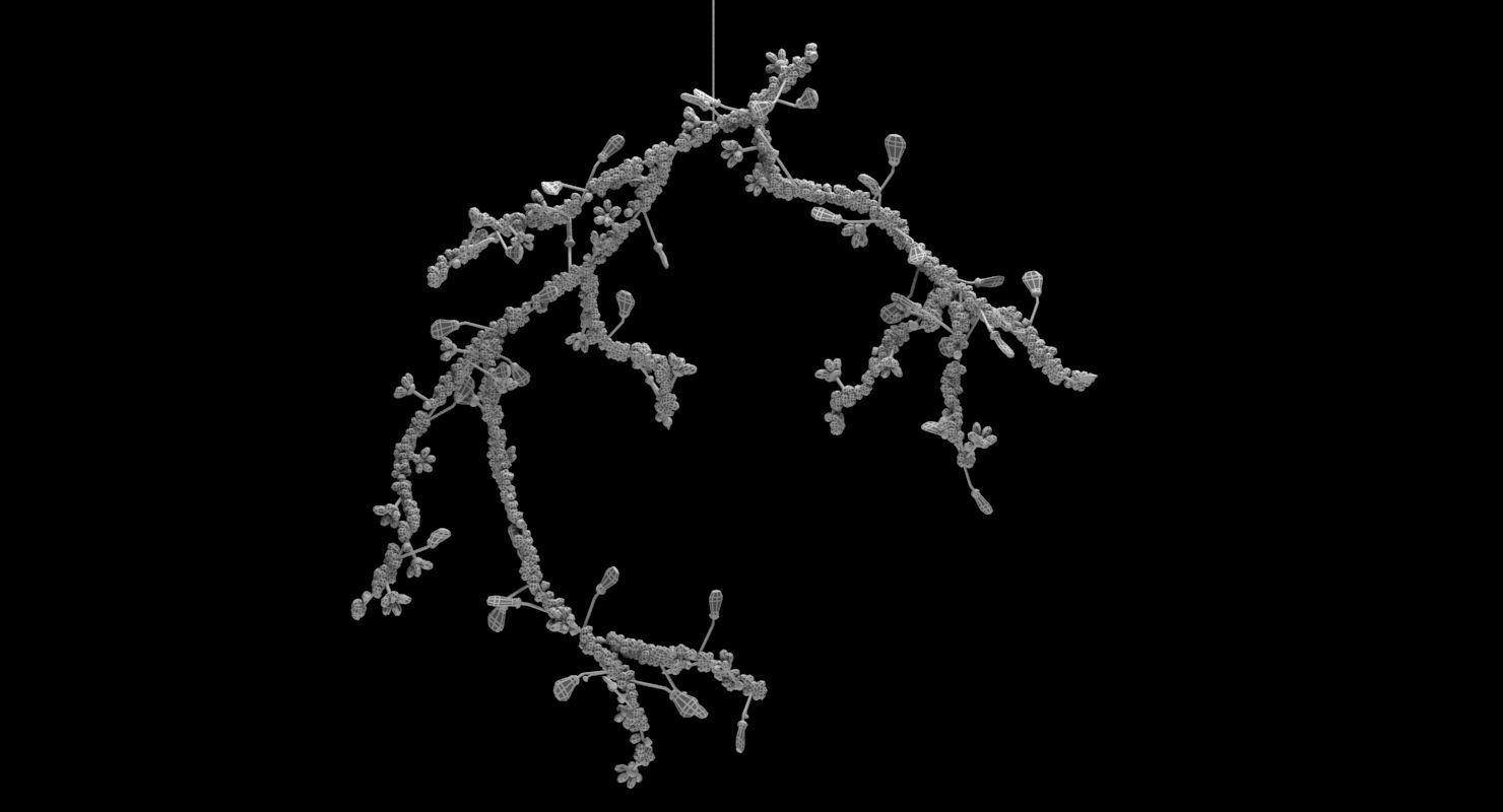 Swarovski Blossom Chandelier 3D model_6